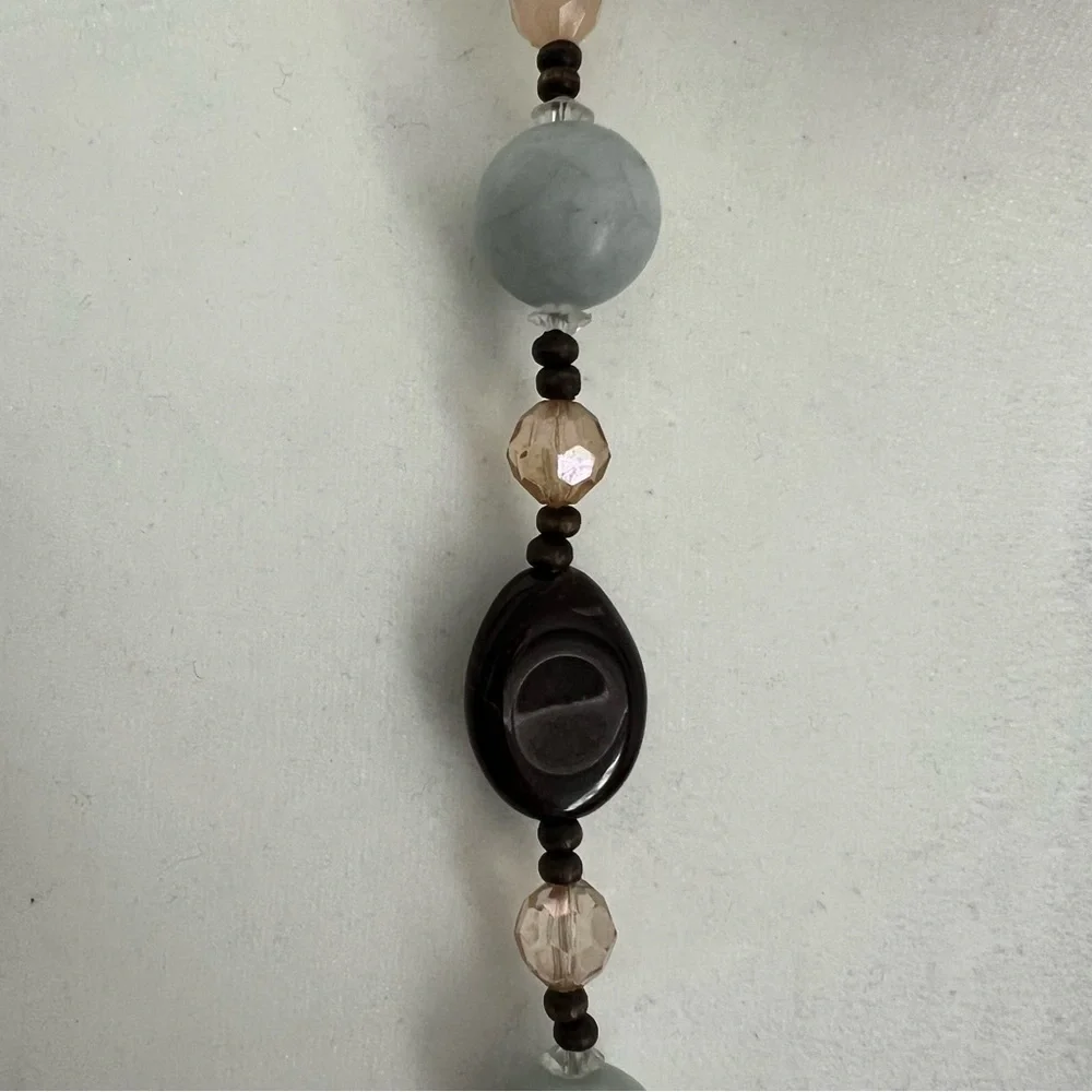 Funky long bauble bead necklace